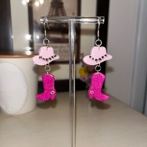 Pink Pony Club Earrings - Large Hat Stones